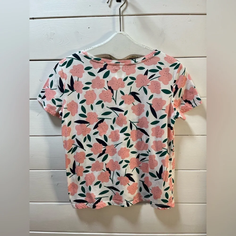 DES PETITS HAUTS – White Floral T-Shirt T0 size XS - Picture 5 of 8